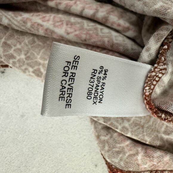 Cato Womens 3/4 Sleeve Tribal Print Top 18/20W Rayon & Spandex - Picture 4 of 5